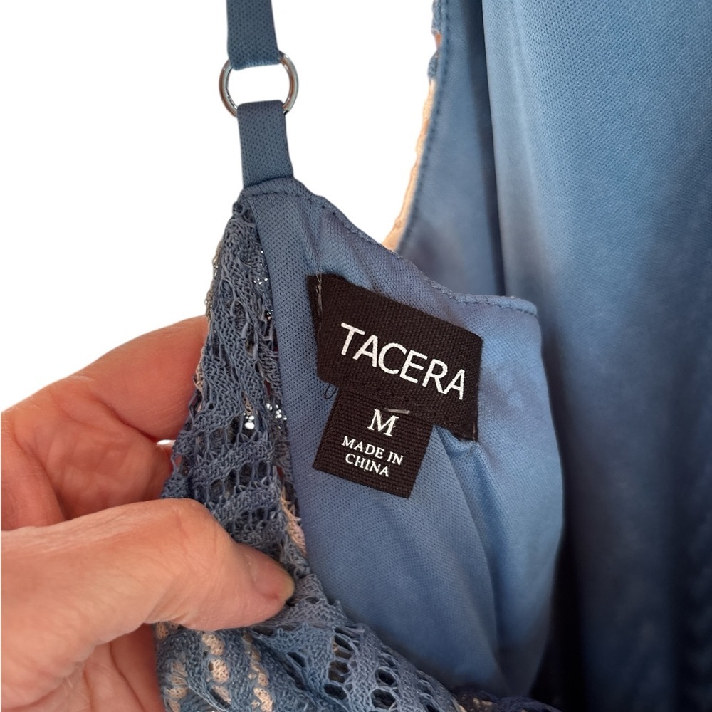 Tacera Chevron Patterned Sleeveless Backless Dress Woman’s medium - Picture 3 of 3